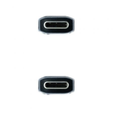 Nanocable Cable USB 3.2 Gen2x2 20Gbps 100W USB-C a USB-C, 3 m, Gris/Negro